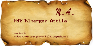 Mühlberger Attila névjegykártya