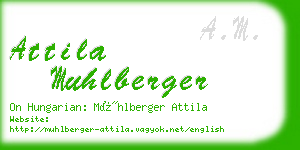 attila muhlberger business card